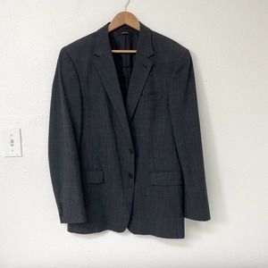 Mens PRADA Italy Classic Blazer Sportcoat Stretch Wool Jacket Gray 44 Large